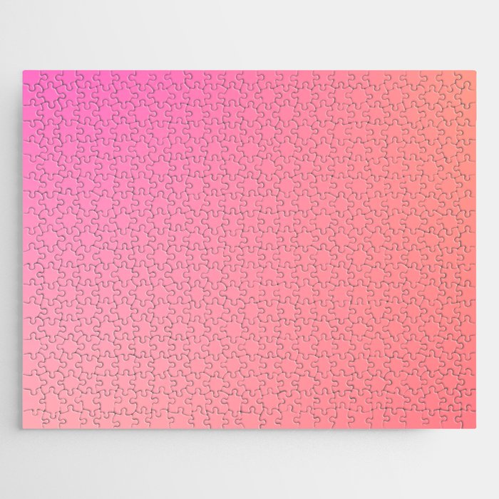 6 Pink Gradient Background Colour Palette 220721 Aura Ombre Valourine Digital Minimalist Art Jigsaw Puzzle