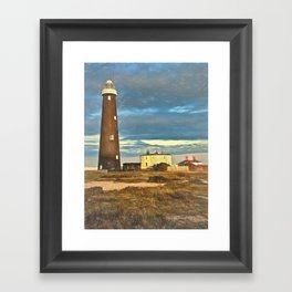 The Old Dungeness Lighthouse as Digital Art Framed Art Print