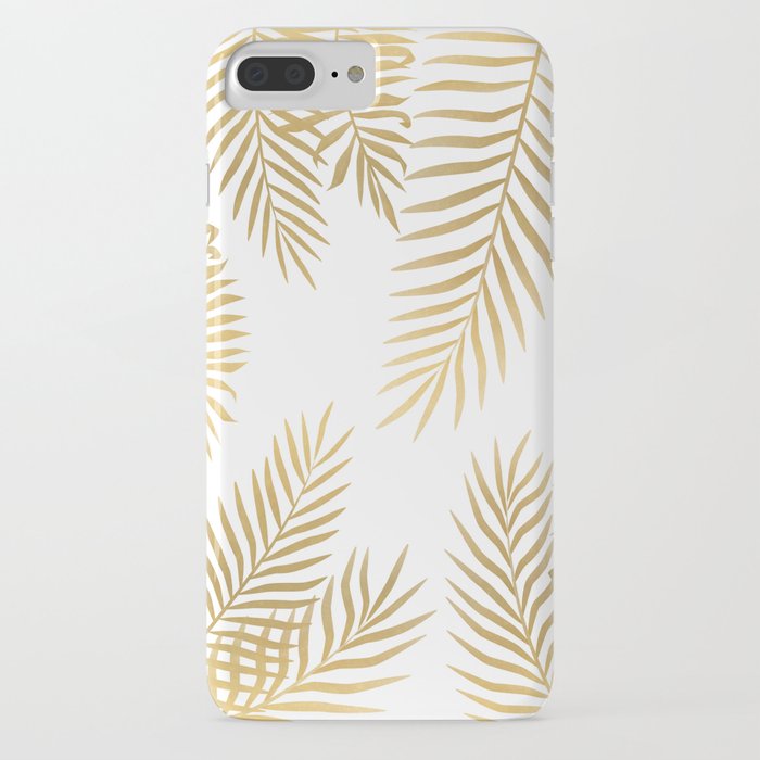 gold palm leaves iphone case
