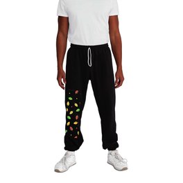 Modern Orange Green Leaves Fall Collection Sweatpants