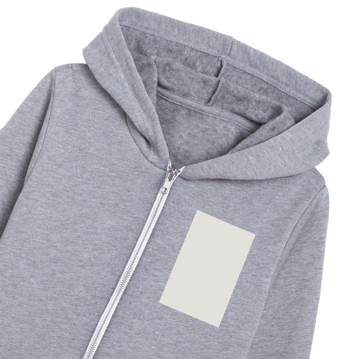 Ultra Light Gray - Grey Solid Color Pairs Dulux 2023 Trending Shade Casper White Quarter SW1H4 Kids Zip Hoodie