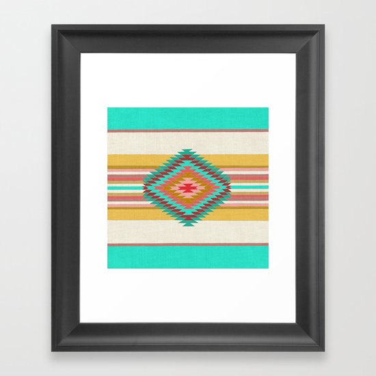 FIESTA (teal) Framed Art Print