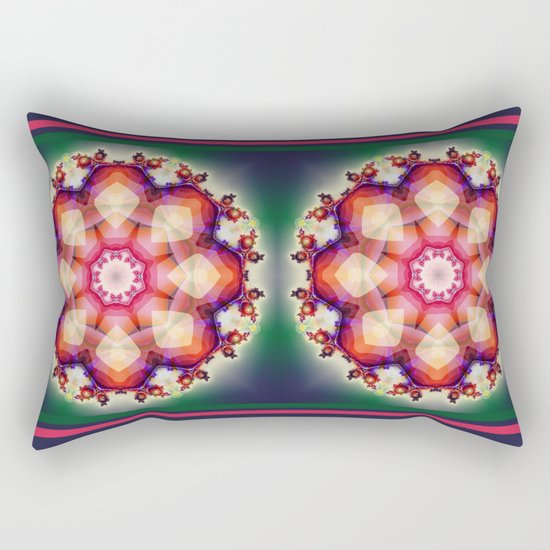 Decorative mandala abstract with translucent colors Rectangular Pillow