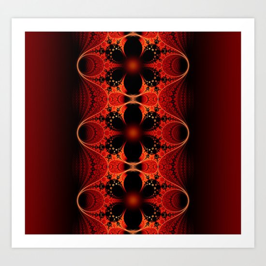 Floral Ribbon Art Print