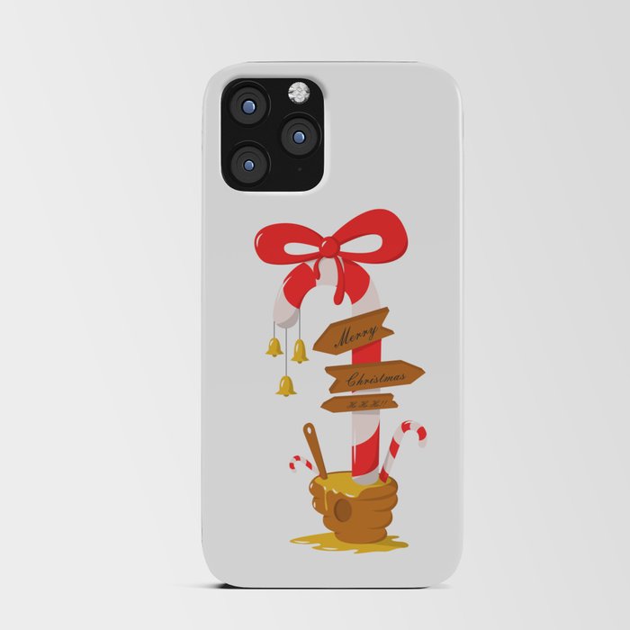 Sweet Candy Cane Sign. iPhone Card Case