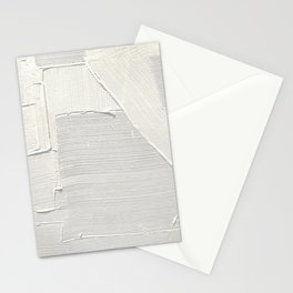 Relief [2]: an abstract, textured piece in white by Alyssa Hamilton Art Stationery Cards
