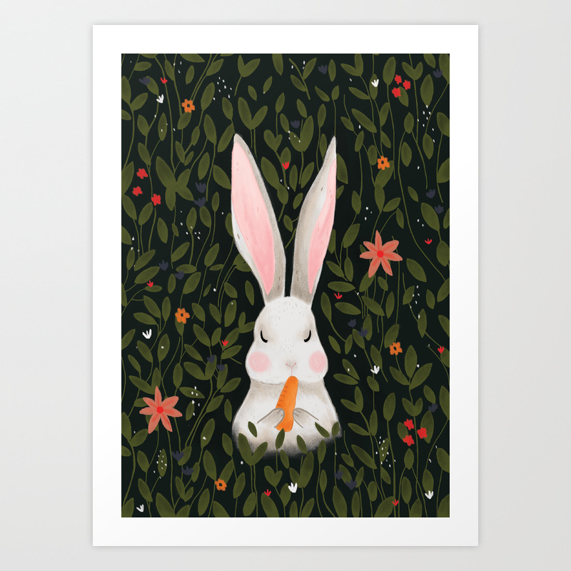 Rabbit In The Garden Art Print By Sohj Society6 Rabbit In The Garden Art Print By Sohj Society6