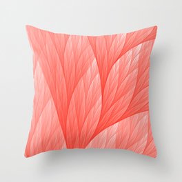 Reef Coral Living Color of the Year 2019 Abstract Pattern Fractal Fine Art Throw Pillow