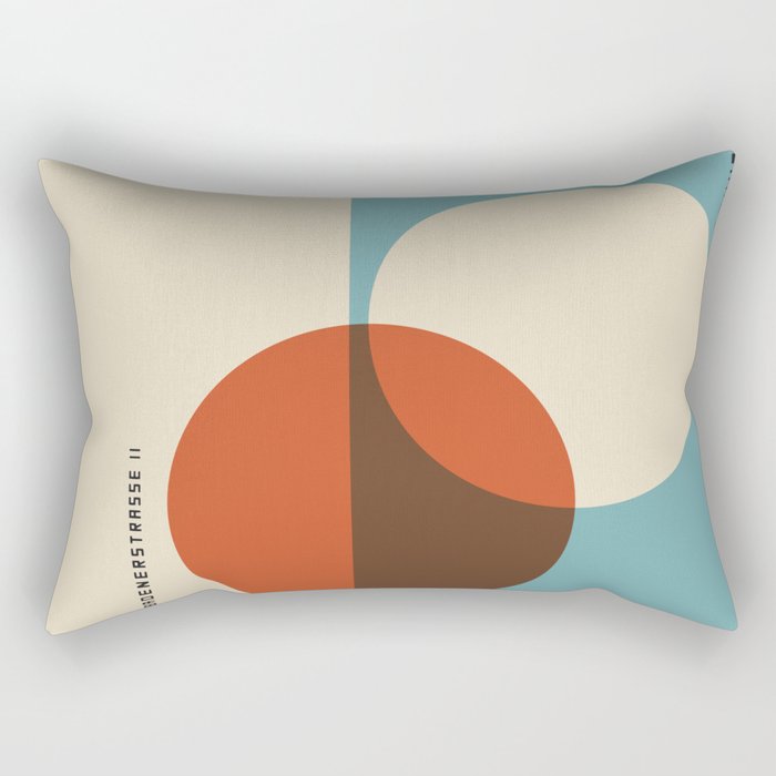 Bauhaus Poster 2 Overlapping Circles Rectangular Pillow