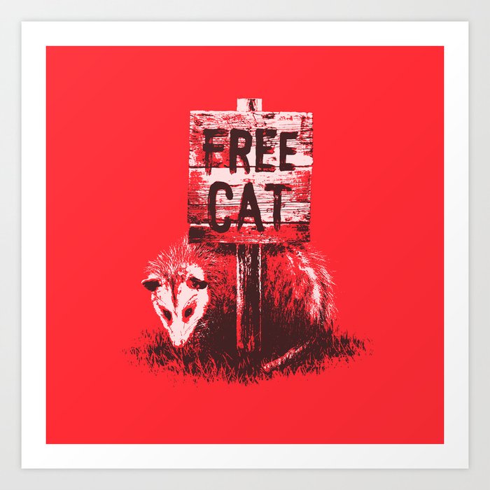 Free cat Art Print