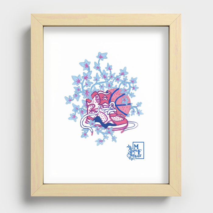 Blue Ivy - Studies in Pink & Blue Recessed Framed Print