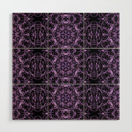 Liquid Light Series 12 ~ Purple Abstract Fractal Pattern Wood Wall Art