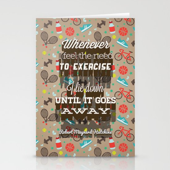 Exercising... Stationery Cards