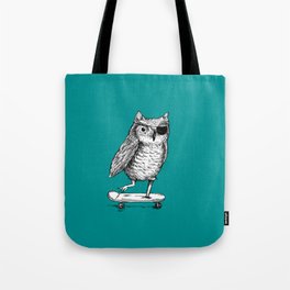 Ride On Owl_teal Tote Bag