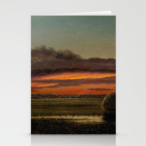 Sunset Over The Marshes 1904 By Martin Johnson Heade | Reproduction Stationery Cards