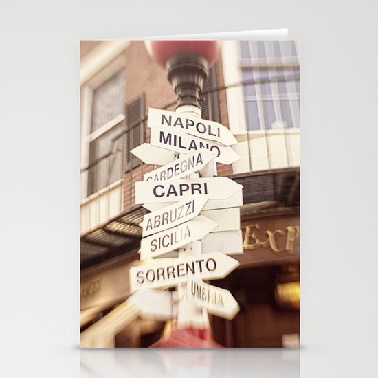 Lead me to Italy Stationery Cards