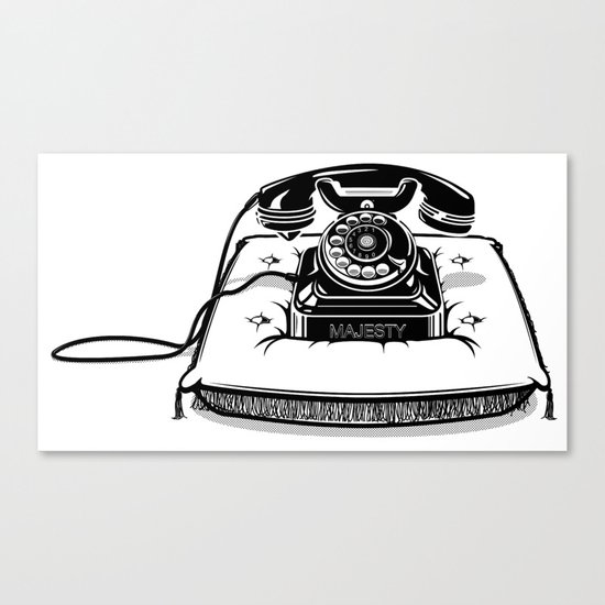 Phone on Cushion. Canvas Print