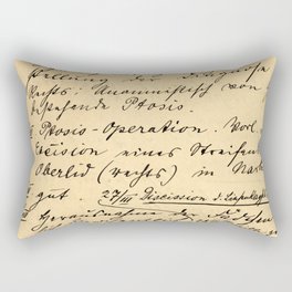 Part of old 19th century medical records, eyes hurt Rectangular Pillow