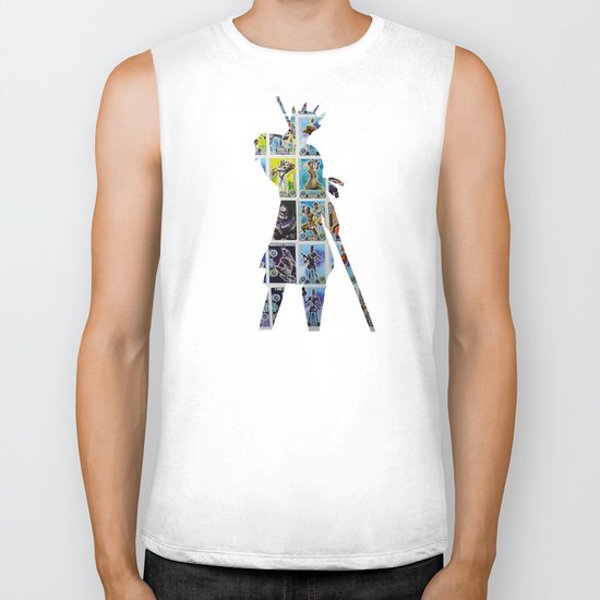 Cut StarWars Collage 8 Biker Tank