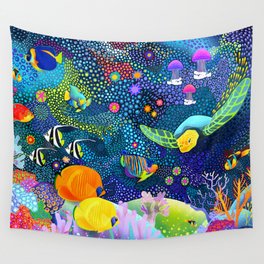 Ocean Tropical Fish Life Wall Tapestry
