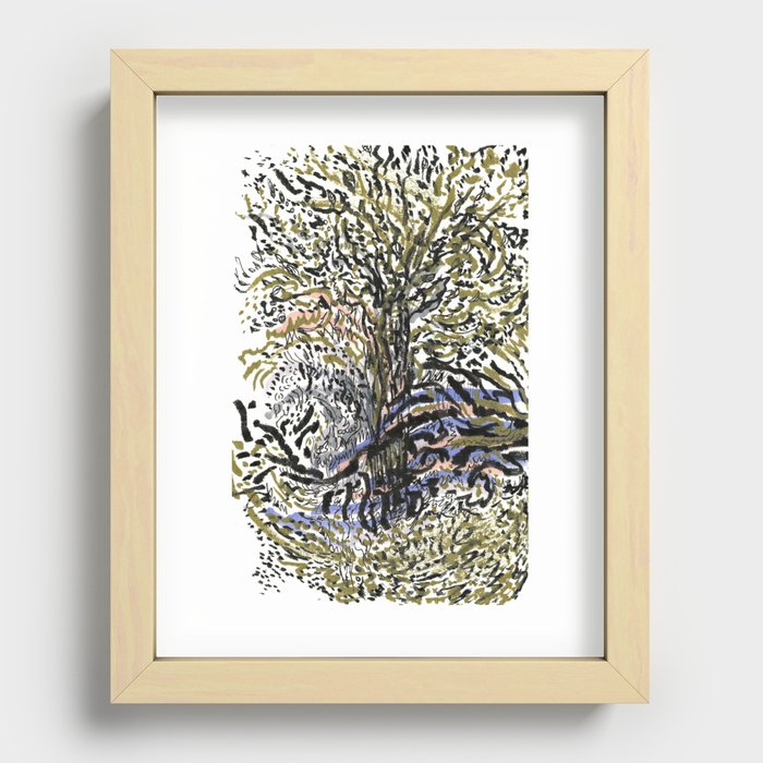 Golden Tree Recessed Framed Print