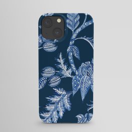 ROYAL BLUE BATIK FLORAL iPhone Case