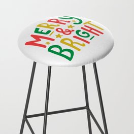 Merry and Bright (red/green/gold) Bar Stool