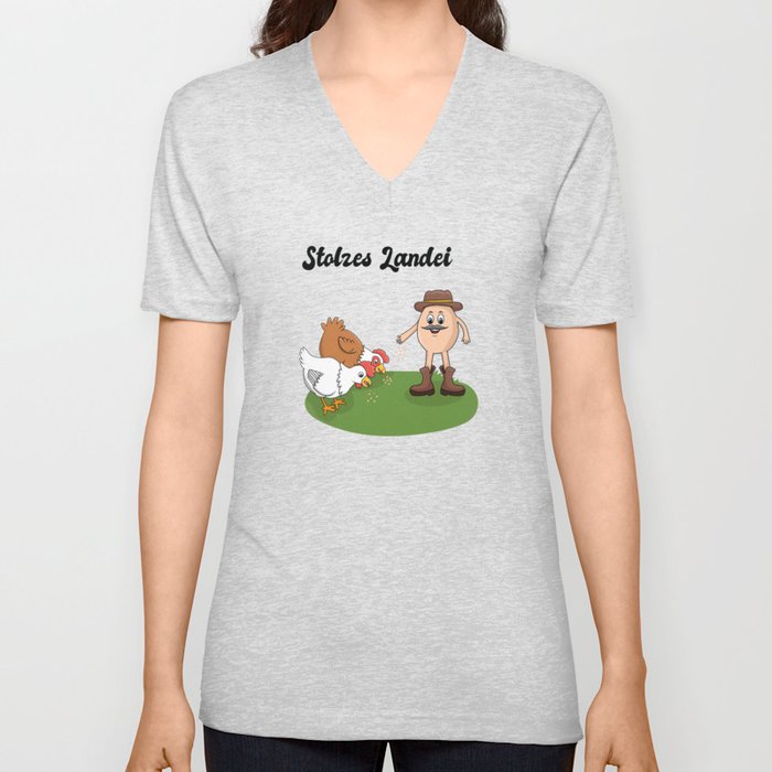 Stolzes Country Egg - Feed Chickens V Neck T Shirt