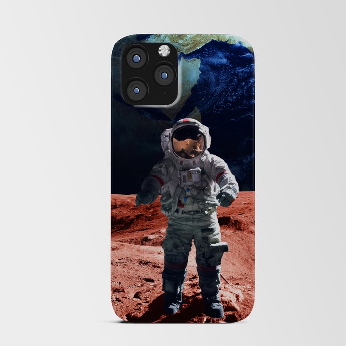 Funny Astronaut on the Mars iPhone Card Case