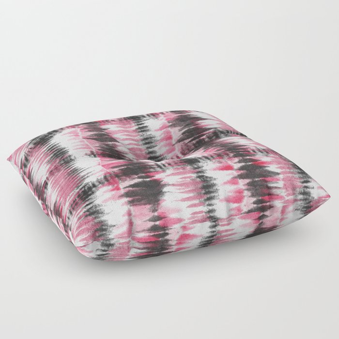 Pink Black Tie Dye Floor Pillow