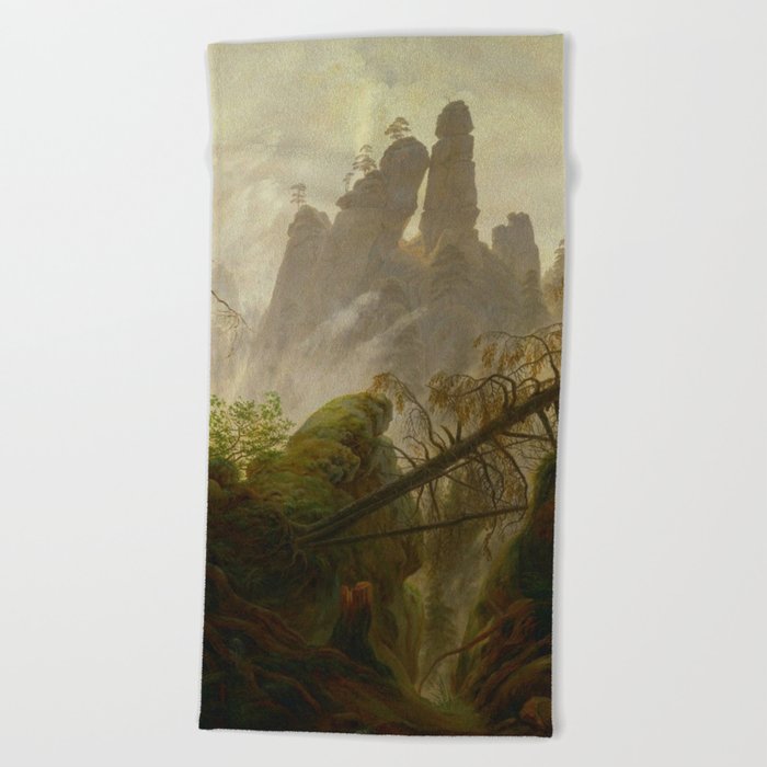 Fallen tree by finger rock Beach Towel