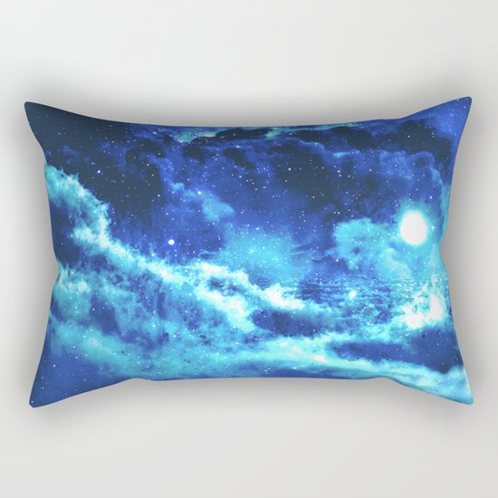 Blue on Moon Rectangular Pillow