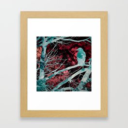 Red Sky Raven Framed Art Print