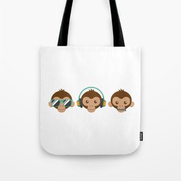 Three Monkeys Tote Bag