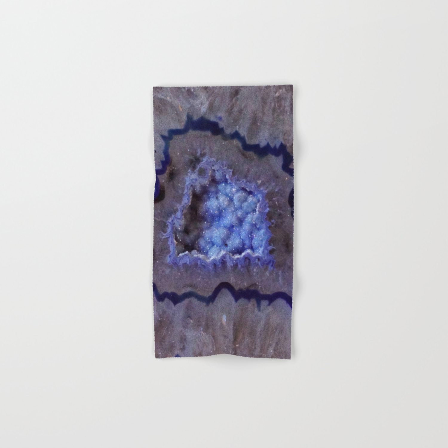 Quartz Inside Geode Rustic Decor Hand Bath Towel By
