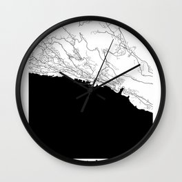 Rijeka city map Wall Clock