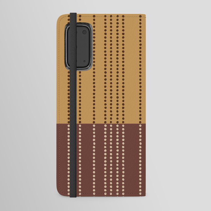 Spotted Stripes, Mustard and Terracotta Android Wallet Case