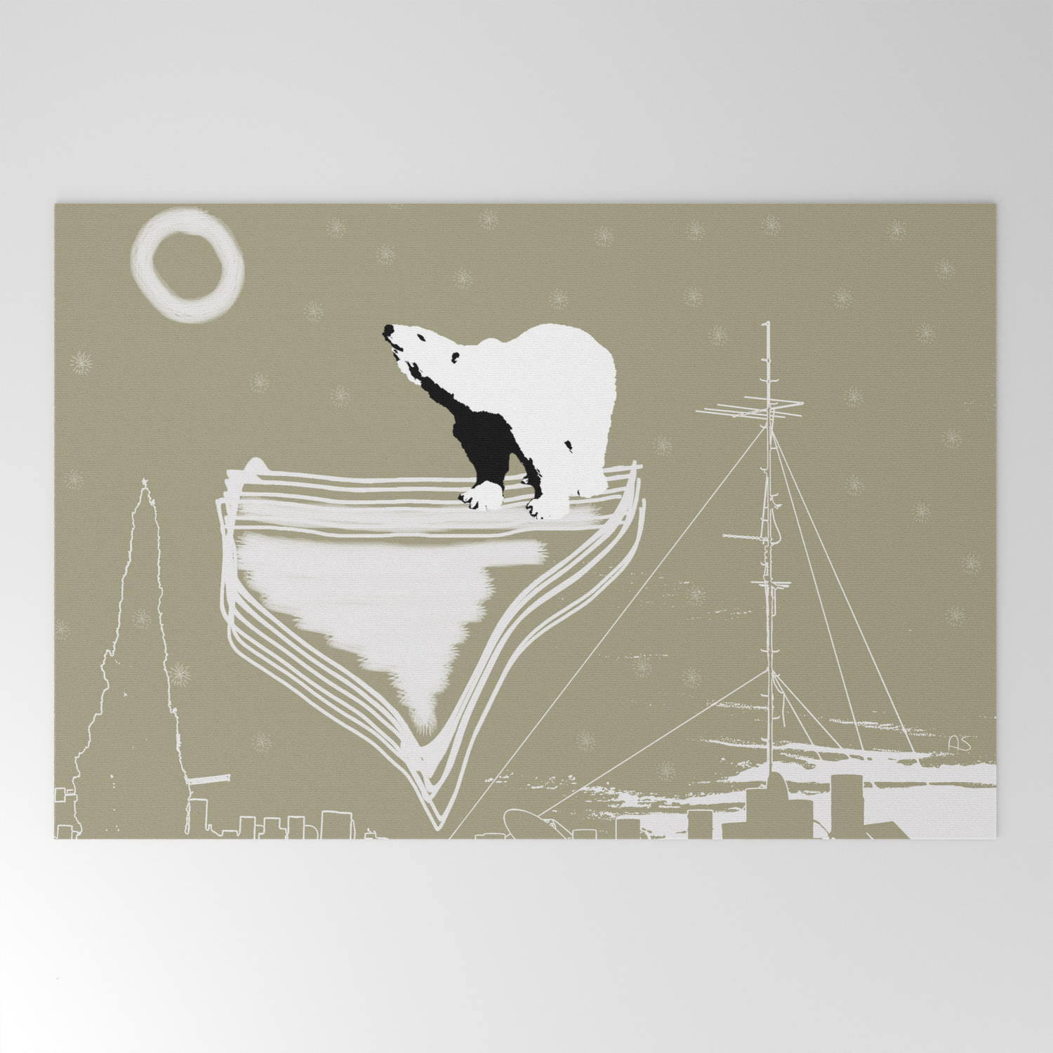 Umka Polar Bear Welcome Mat By Annasavart Society6