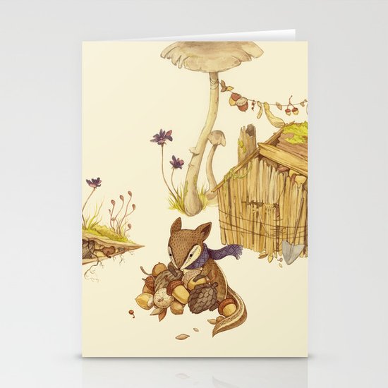 Harvey the Greedy Chipmunk Stationery Cards