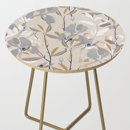 Floral Iris Garden Side Table