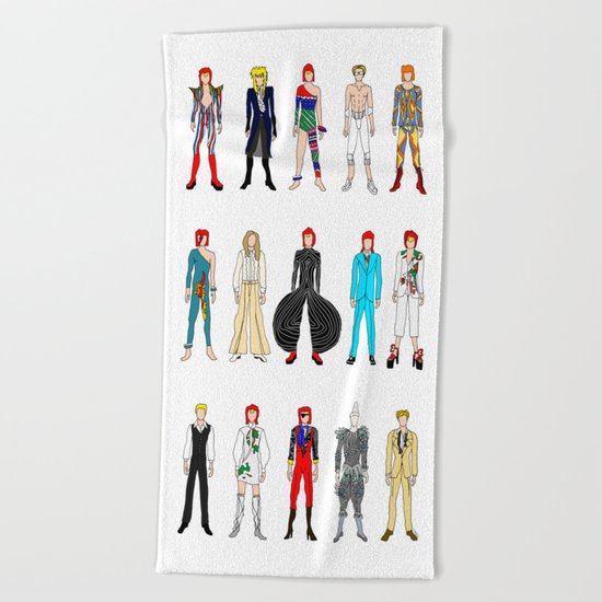 Outfits of Bowie Fashion on White Beach Towel