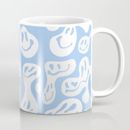 Pastel Blue Dripping Smiley Coffee Mug