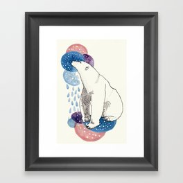 Contemplative Bear Framed Art Print