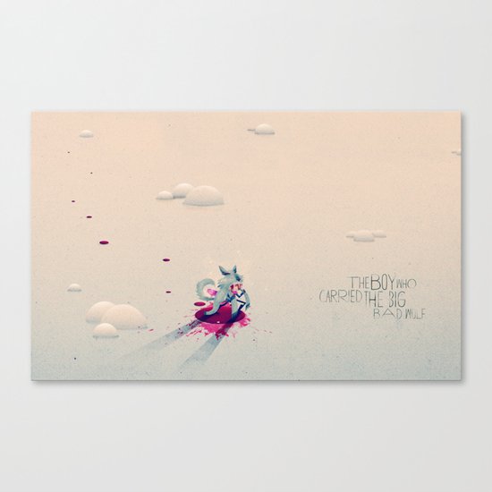 The Boy Who Carried the Big Bad Wolf Canvas Print