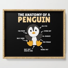 Funny Explanation Of A Penguin The Anatomy Serving Tray