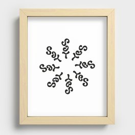 SAY YES ambigram Recessed Framed Print
