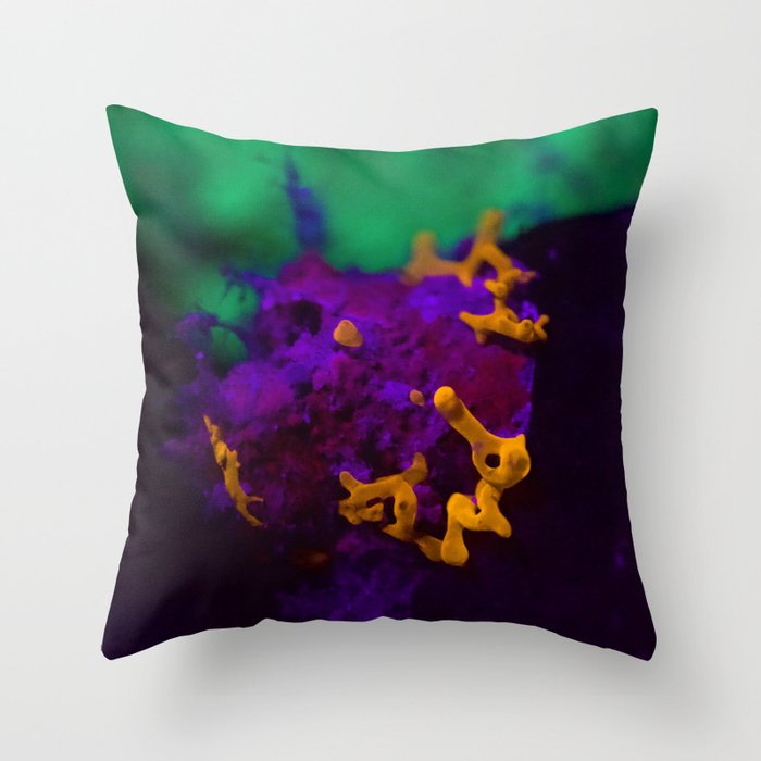 3 shades of fluorescence Throw Pillow