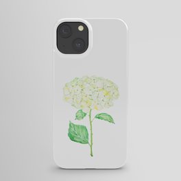 green hydrangea watercolor  iPhone Case