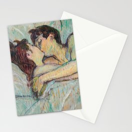 Toulouse-Lautrec - In Bed, The Kiss Stationery Card