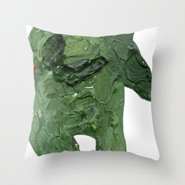 el monstro verde Throw Pillow